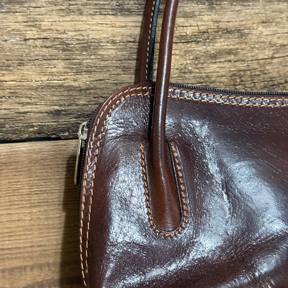 Dark Brown Leather Shoulder Bag - Picture 6 of 12